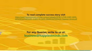 The Chief Data Officer's Guide To Data Democratization | PPT