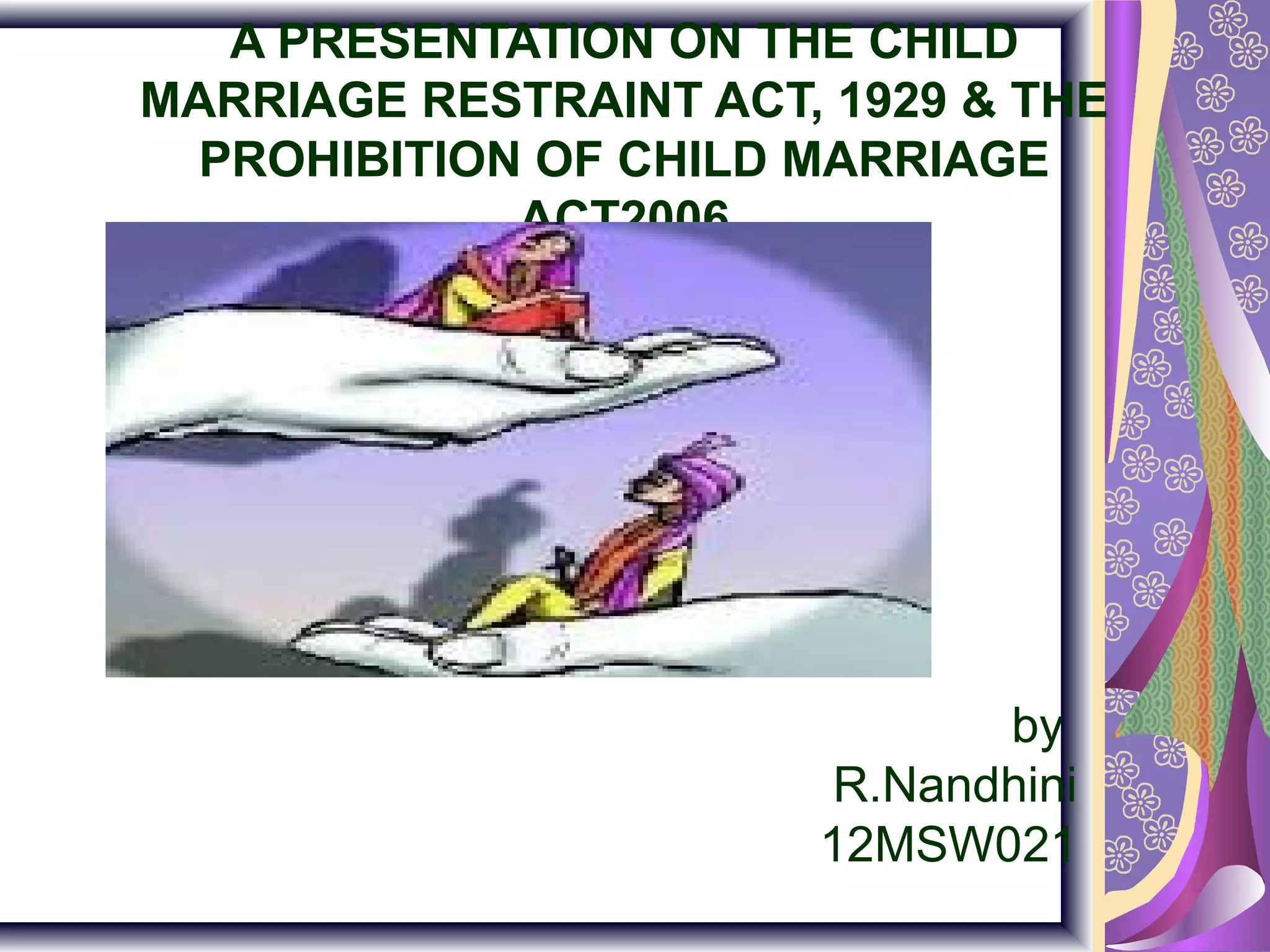 Child Marriage Laws in India PPT