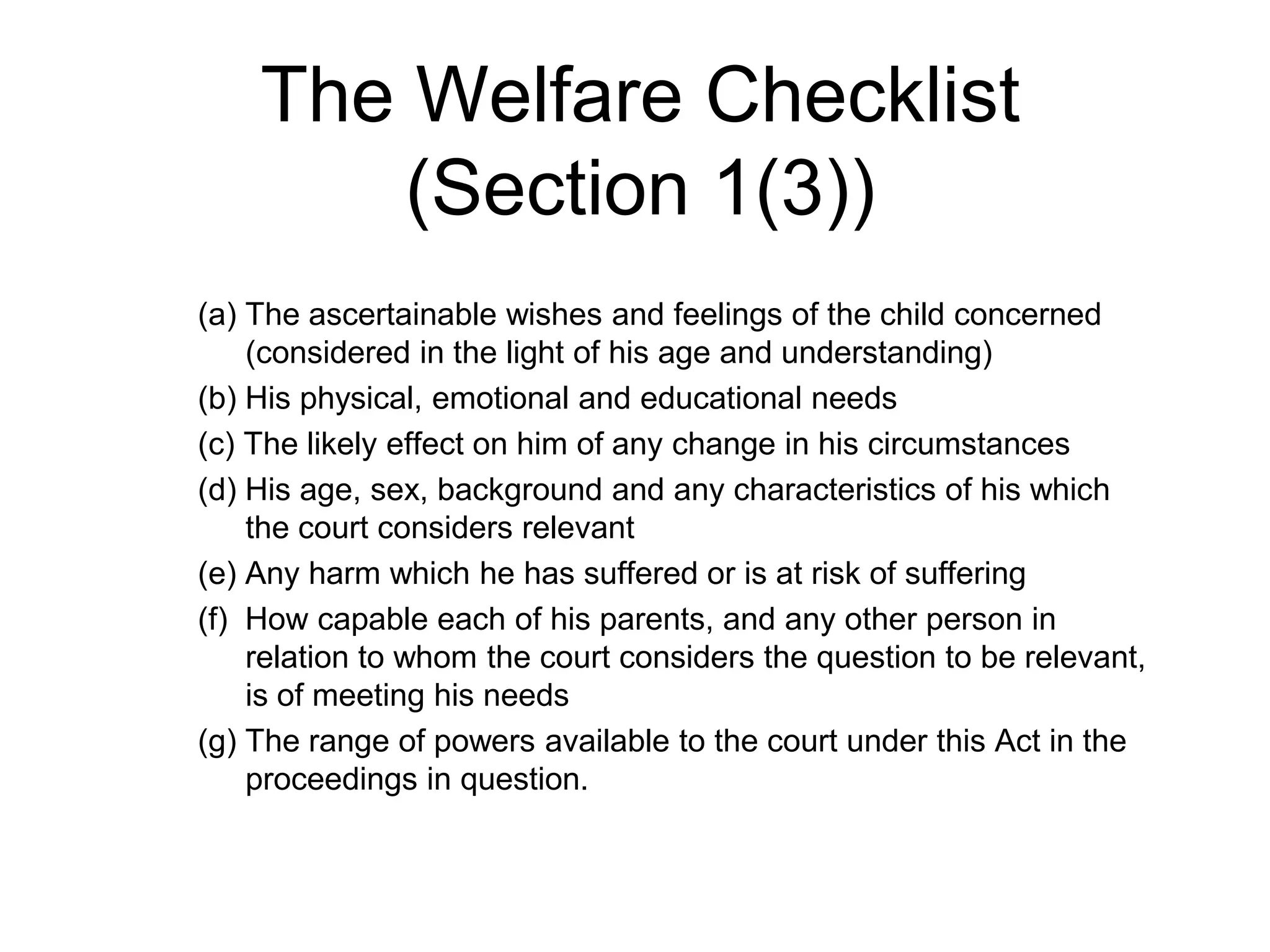 The Children Act 1989 PPT The children act 1989 ppt