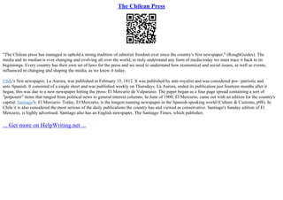 The Chilean Press | PPT