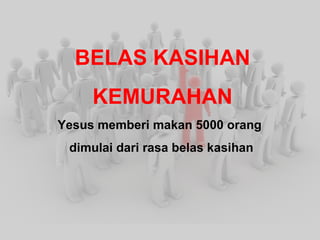 BELAS KASIHAN KEMURAHAN Yesus memberi makan 5000 orang dimulai dari rasa belas kasihan