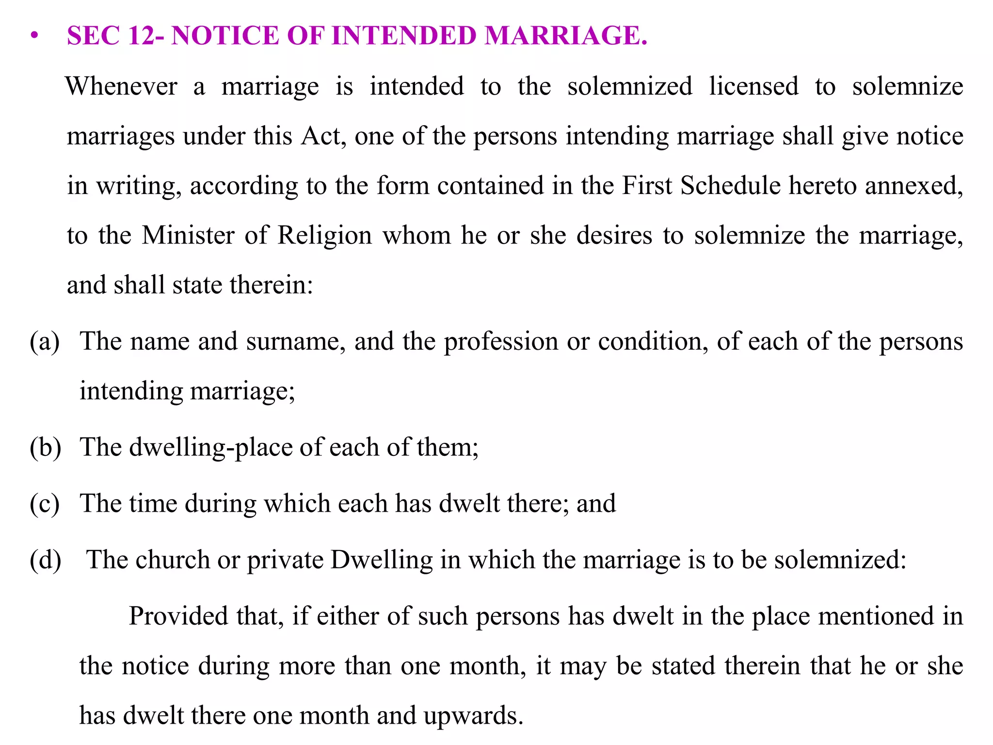 The christian marriage act 1872 pptx wedding personal