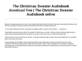 The Christmas Sweater Audiobook download free | The Christmas Sweater…