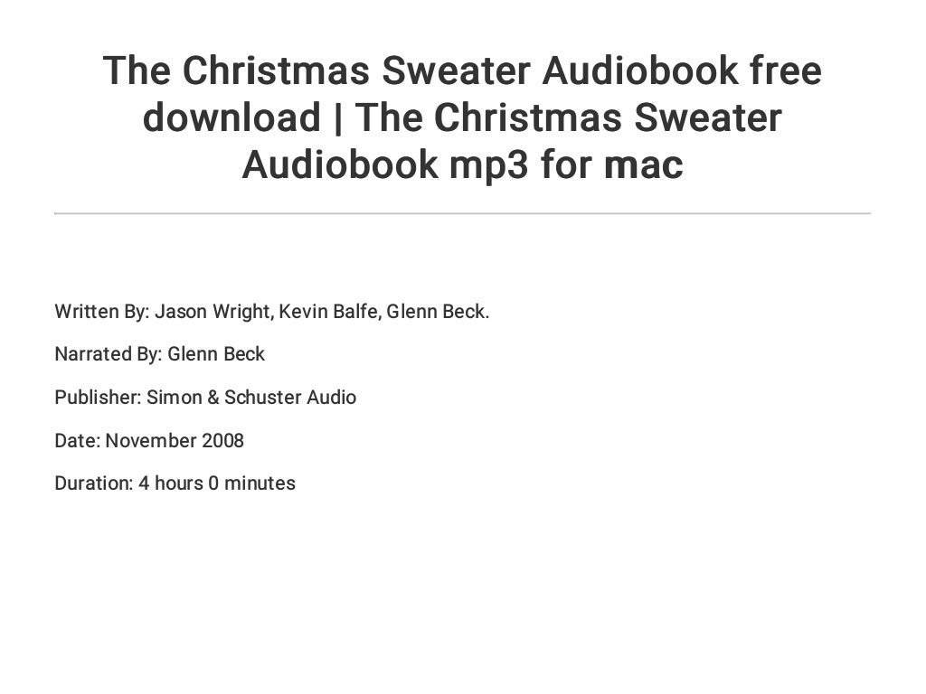 The Christmas Sweater Audiobook free download | The Christmas Sweater…