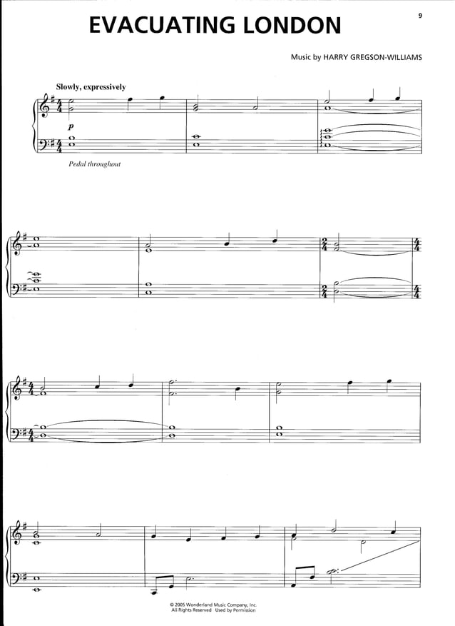 The chronicles of narnia piano