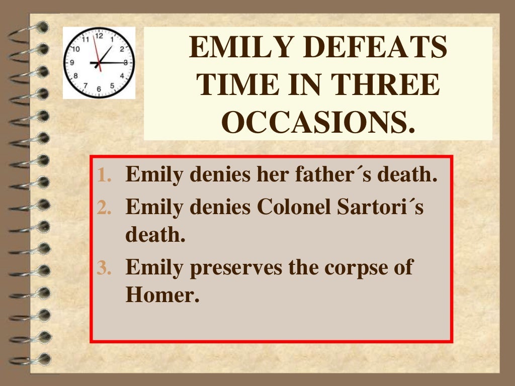 The chronology of "A rose for Emily".