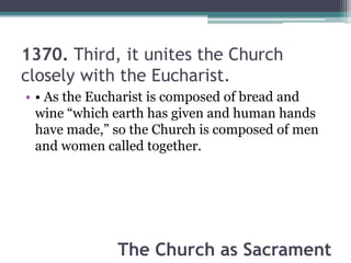 The Church as Sacrament
 