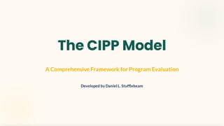 The CIPP Model for Evaluation in Education | PDF