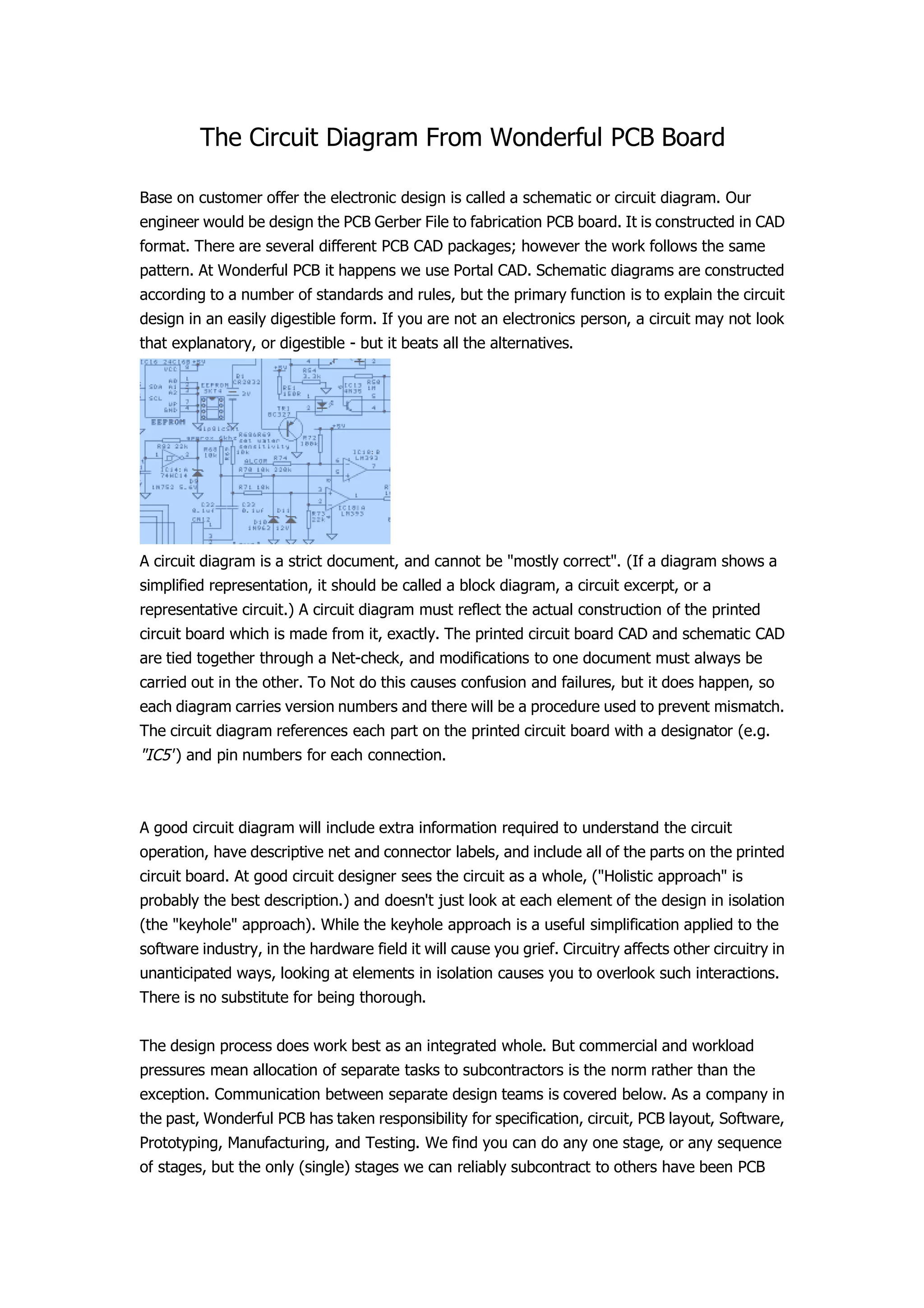 The circuit diagram from wonderful pcb board | PDF