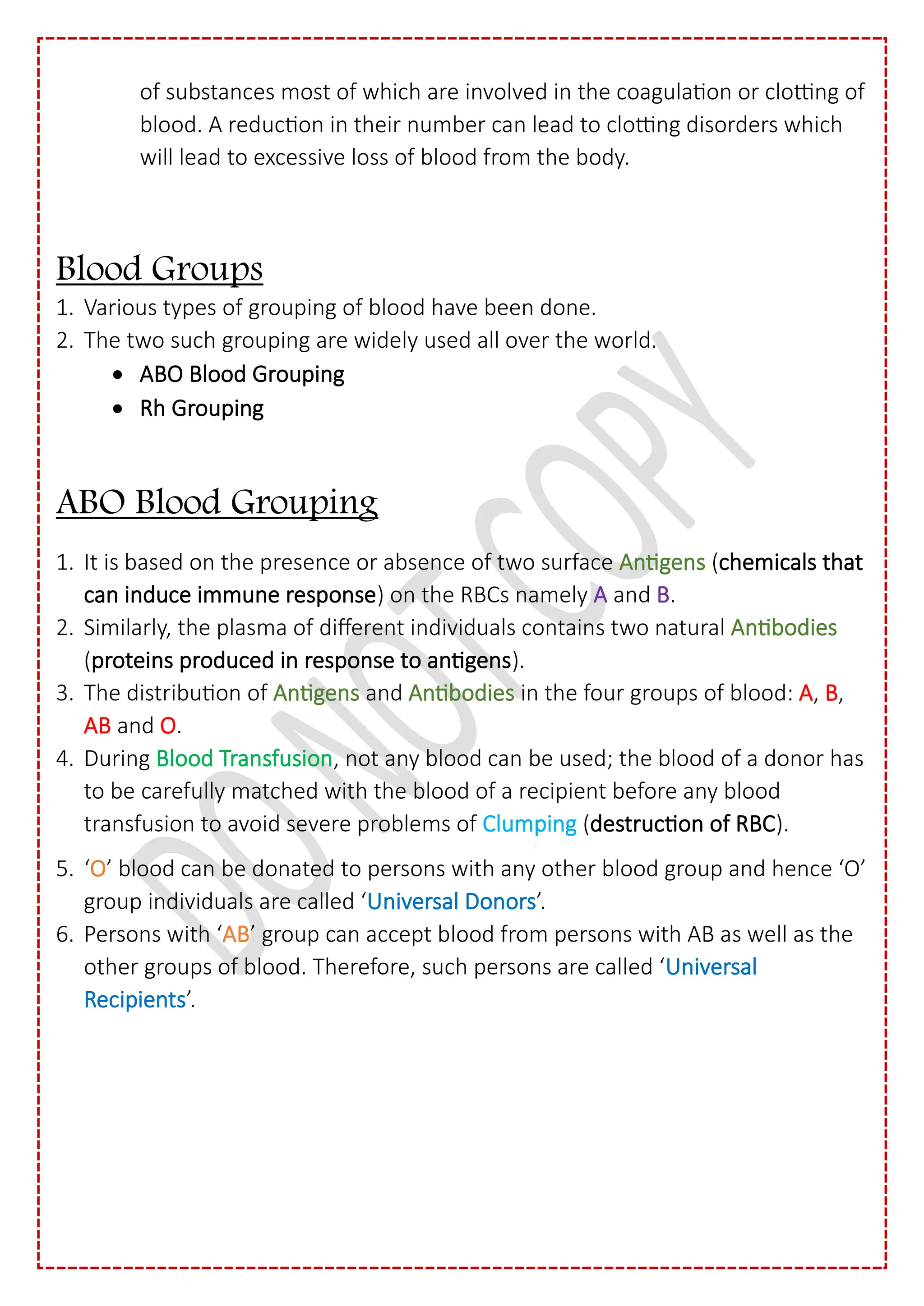 Body Fluids And Circulation Class 11th | PDF