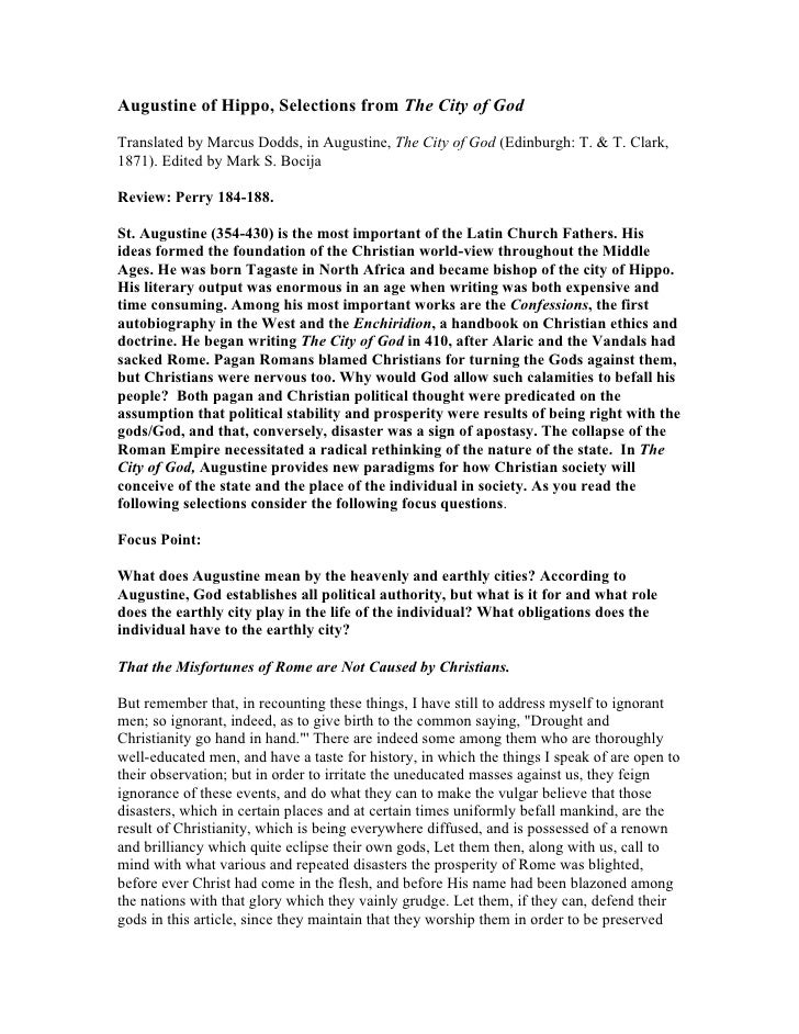 City of god essay