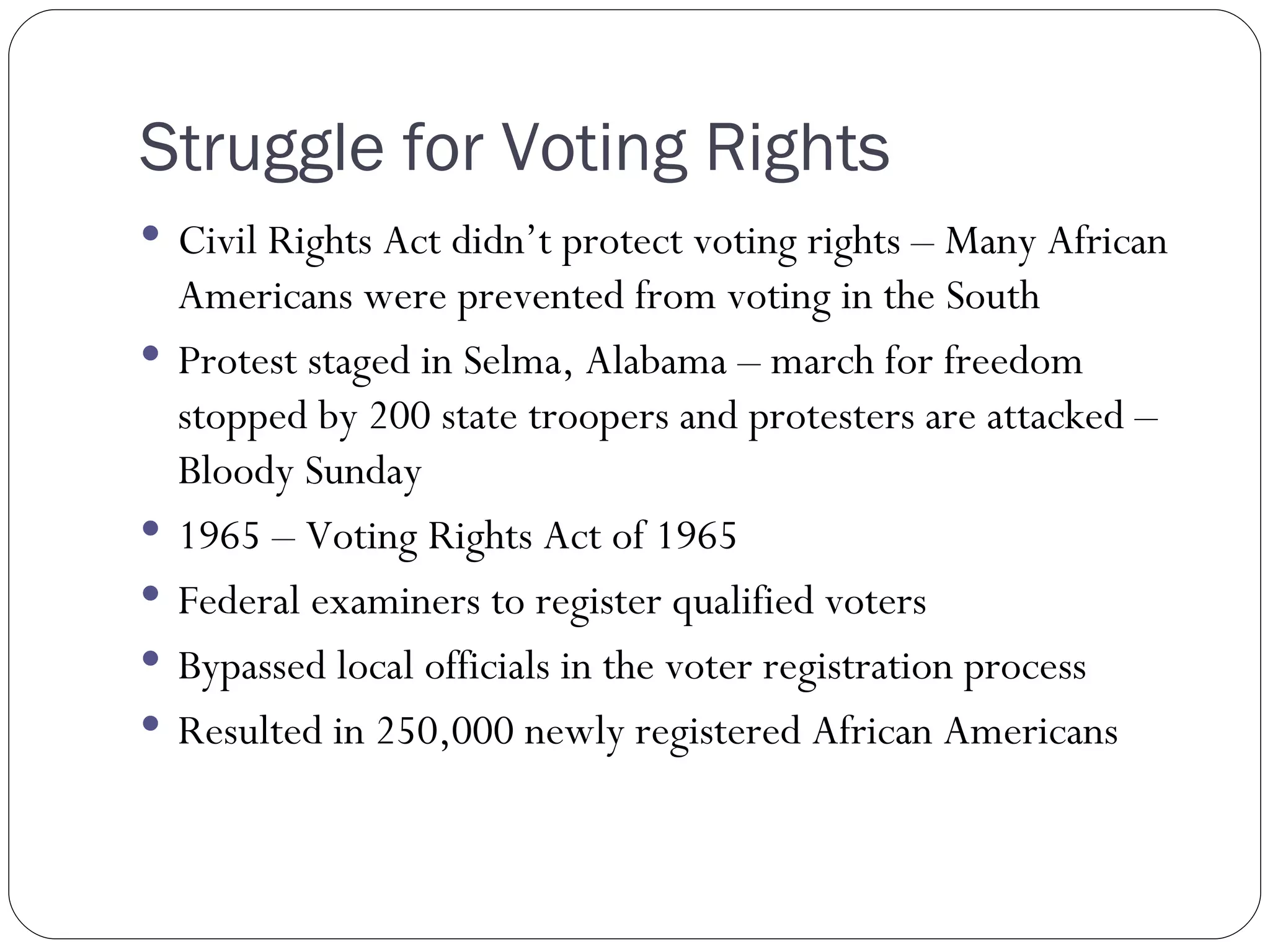The civil right's movement | PPT | Civic affairs | Politics