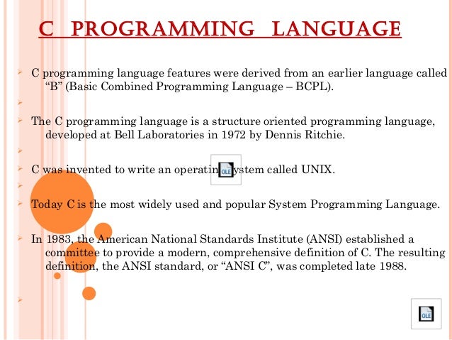 Introduction of 'C' langauge