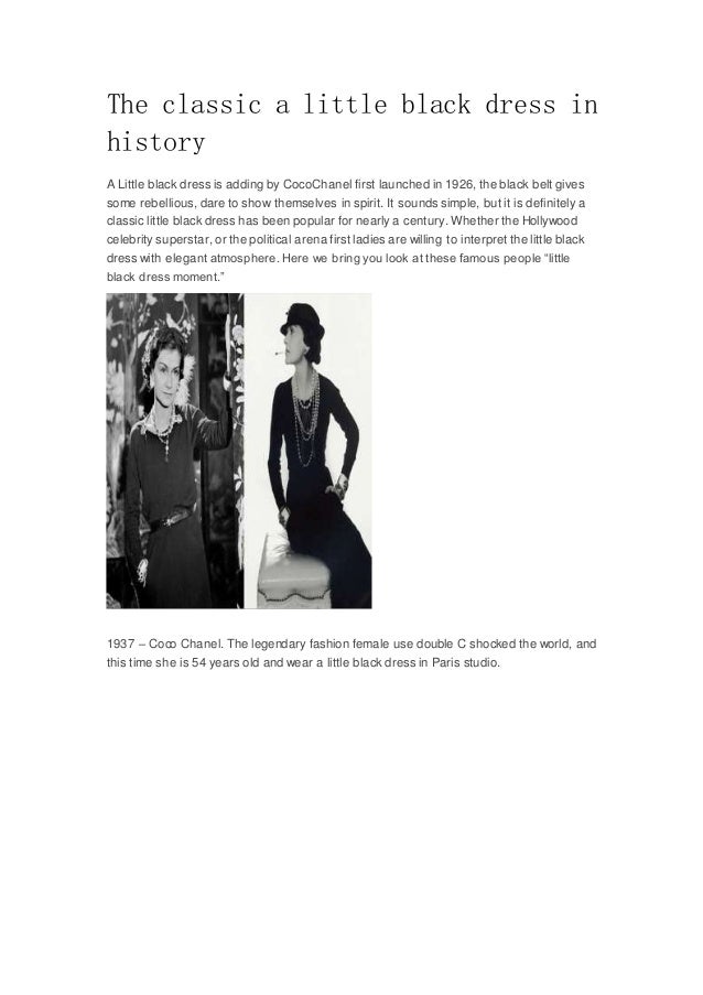 The classic a little black dress