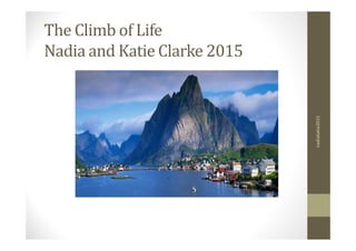 The Climb of Life
Nadia and Katie Clarke 2015
nadiakatie2015
 