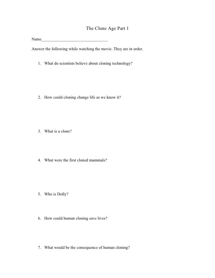 The Clone Age Part 1