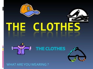 WHAT ARE YOU WEARING ?