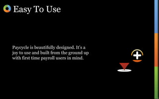 Paycycle is beautifully designed. It’s a joy to use and built from the ground up with first time payroll users in mind. Easy To Use