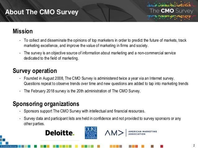 The Cmo Survey Highights And Insights Report Feb 2018 - 
