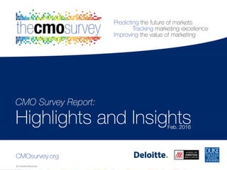 The CMO Survey Highlights and Insights Feb 2016