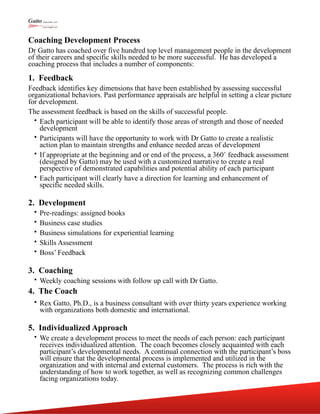 The Executive Coaching Process