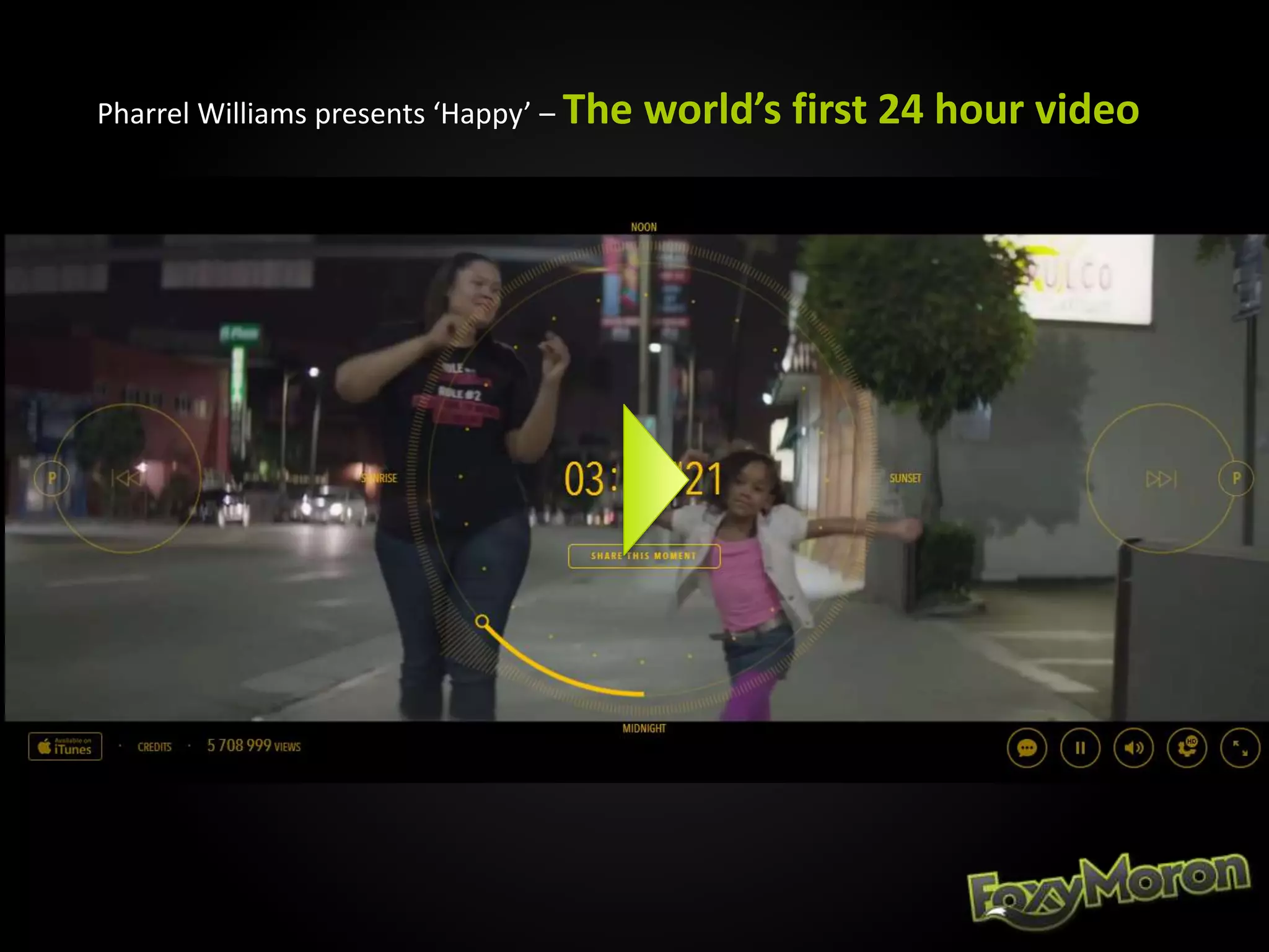 Pharrel Williams presents ‘Happy’ – The world’s first 24 hour video
 