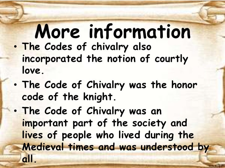 chivalry code of honor