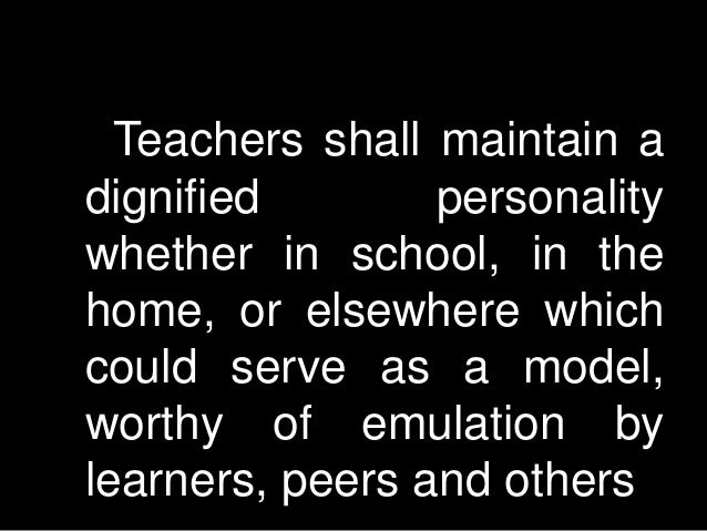 The Code Of Ethics For Professional Teachers The Code Of Ethics For Professional Teachers