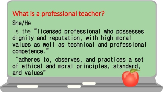 The Code Of Ethics For Professional Teachers