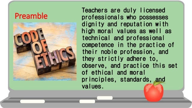 The Code Of Ethics For Professional Teachers