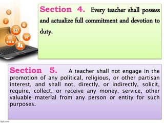 The Code Of Ethics Of The Professional Teachers