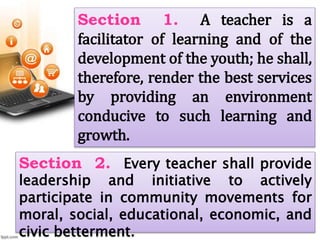 The Code Of Ethics Of The Professional Teachers