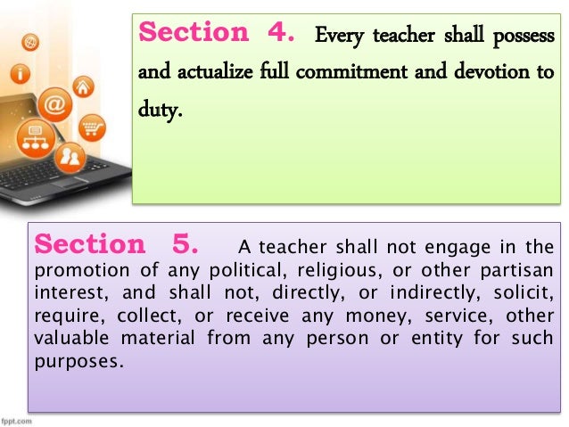 The Code Of Ethics Of The Professional Teachers The Code Of Ethics Of The Professional Teachers