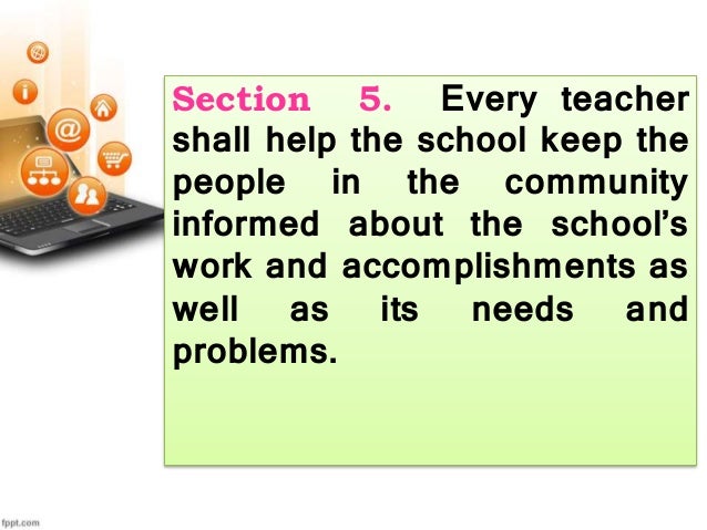 The Code Of Ethics Of The Professional Teachers The Code Of Ethics Of The Professional Teachers