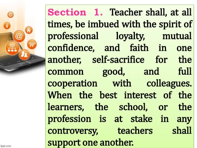The Code Of Ethics Of The Professional Teachers The Code Of Ethics Of The Professional Teachers