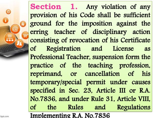 The Code Of Ethics Of The Professional Teachers The Code Of Ethics Of The Professional Teachers