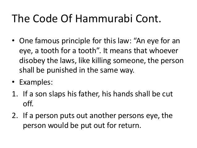the code of hammurabi is an example of
