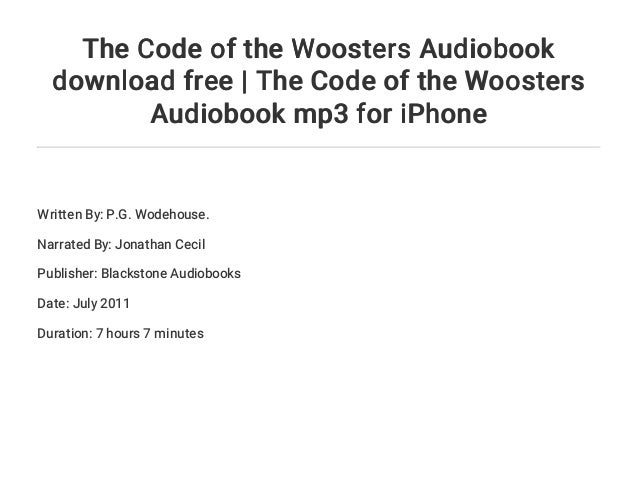 the code of the woosters by pg wodehouse