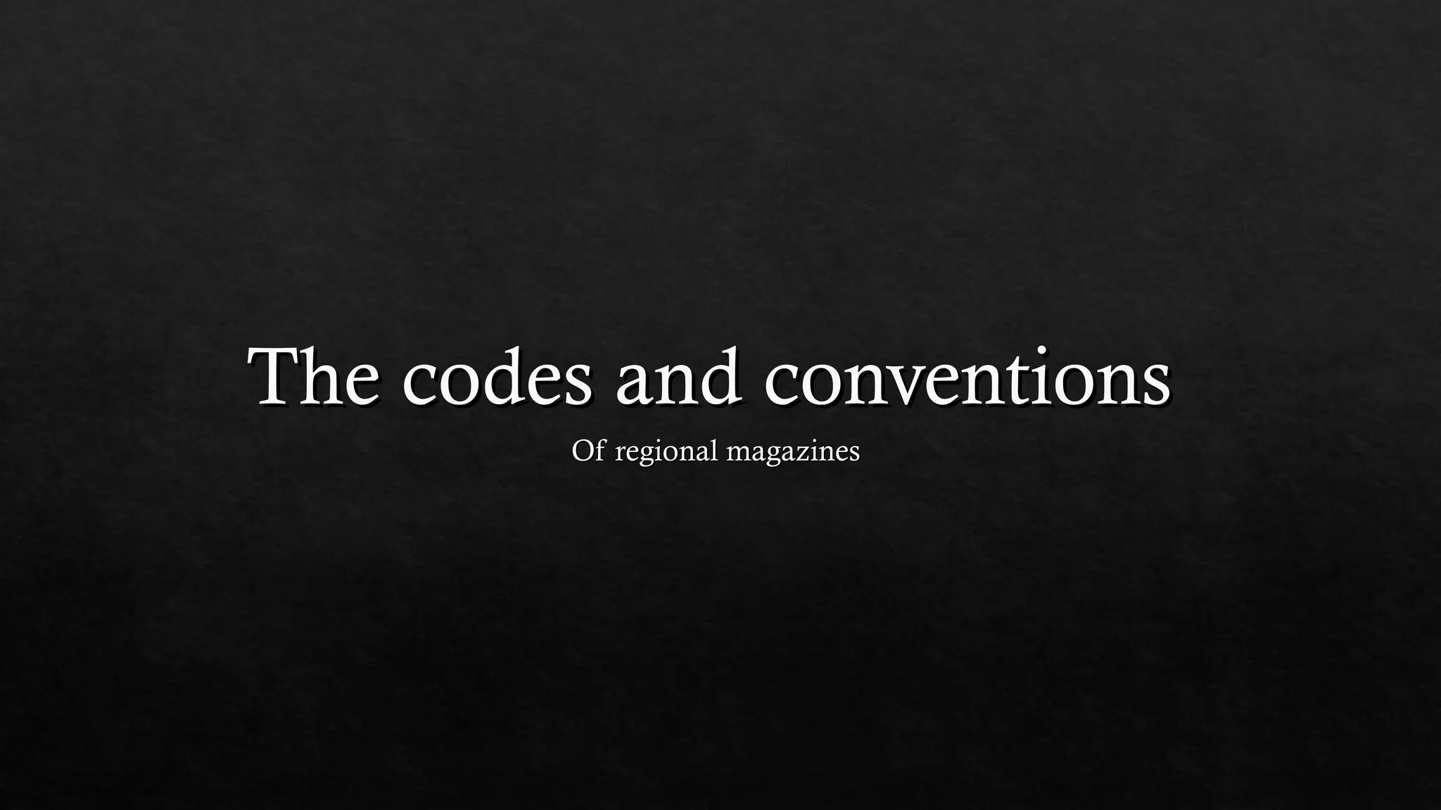The codes and conventions | PPT image.