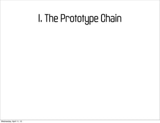 I. The Prototype Chain




Wednesday, April 11, 12
 