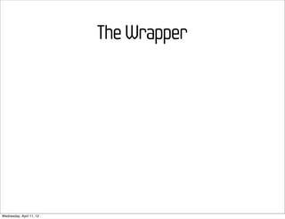 The Wrapper




Wednesday, April 11, 12
 