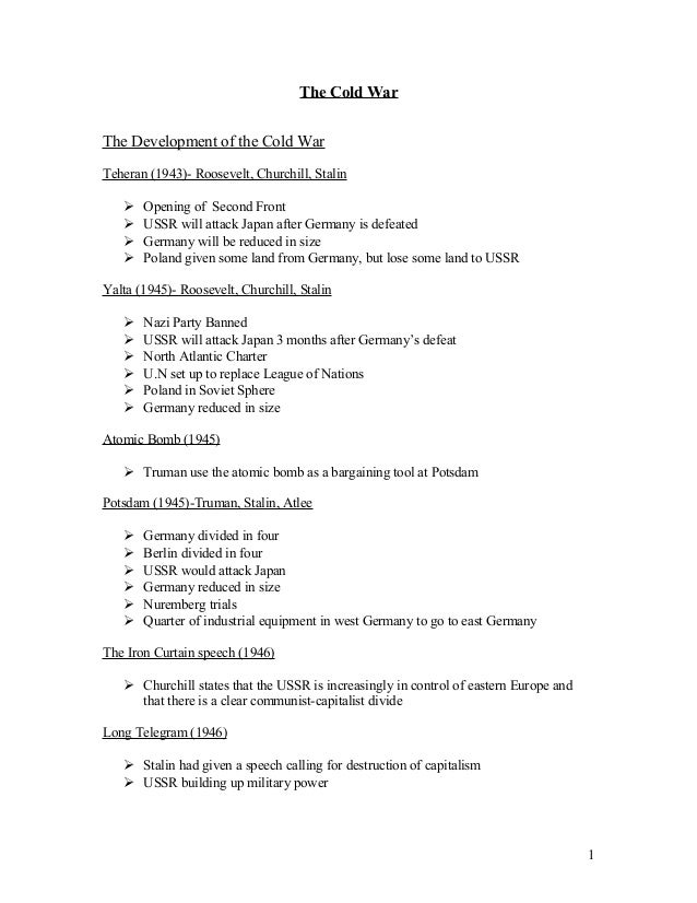 Health Awareness Essay The Cold Warthe Development Of The Cold Warteheran Roosevelt Churchill Good Persuasive Essay Topics For High School also Thesis Statement For Definition Essay The Cold War Notes Thomas Vanderstichele Health Essay Writing