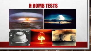 H BOMB TESTS
 