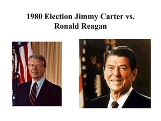 1980 Election Jimmy Carter vs.
Ronald Reagan
 