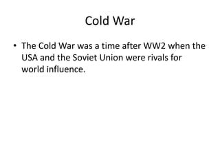 The cold war 1945 1991 part 1 | PPTX