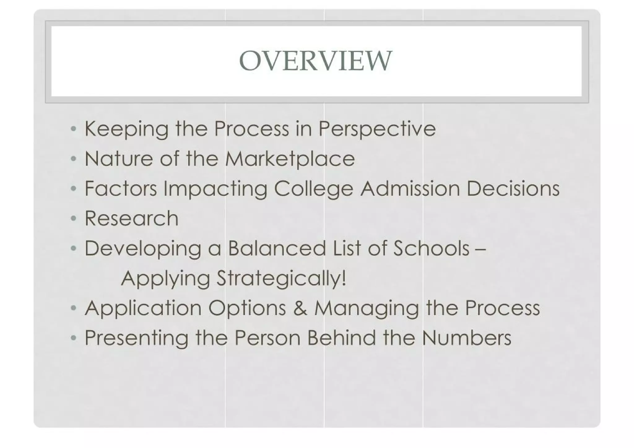 The College Admissions Process | PDF