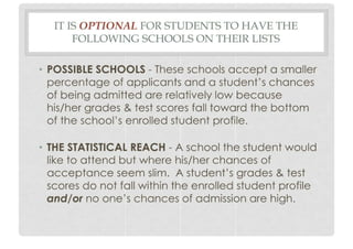 The College Admissions Process