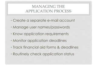 The College Admissions Process