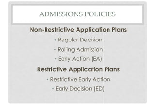 The College Admissions Process
