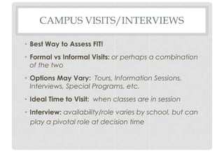 The College Admissions Process